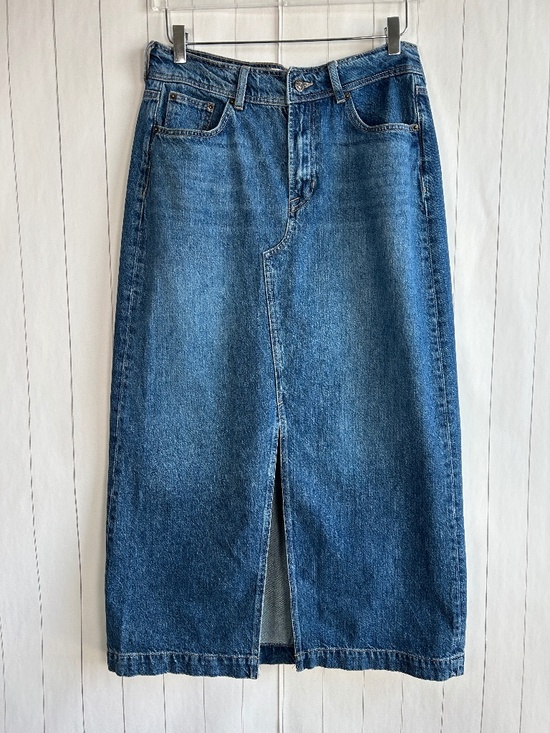 Boden Dresses & Skirts - Boden size 8 maxi denim jean skirt front slit blue medium wash western rodeo